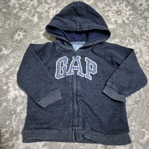 Gap Boy's Navy Blue Zip Hoodie Sweater Size 18-24M